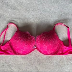 Hot Pink Lace Very Sexy Push-Up